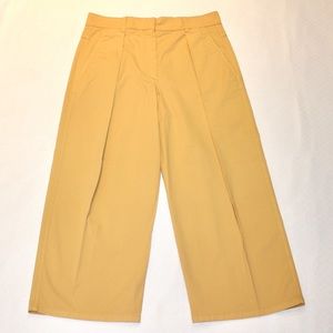 Brunello Cucinelli mustard wide leg utility pant